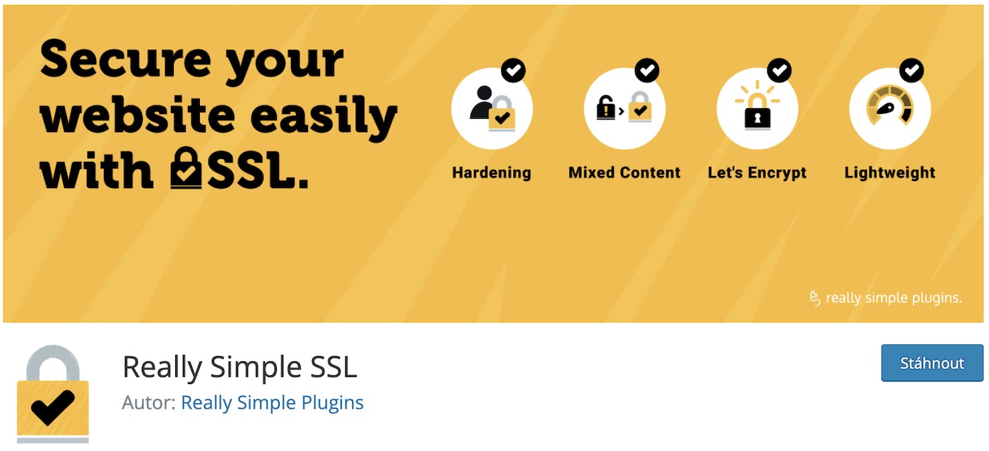 really simple SSL wordpress plugin